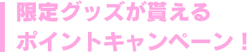 限定グッズが貰えるポイントキャンペーン！