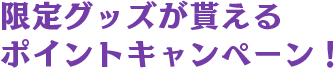 限定グッズが貰えるポイントキャンペーン